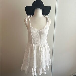 Old Navy White Smocked mini dress